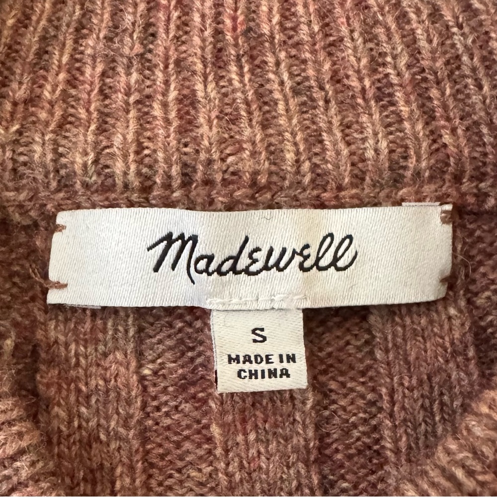 Madewell Mock Neck Ribbed Cropped Sweater - Picture 4 of 6